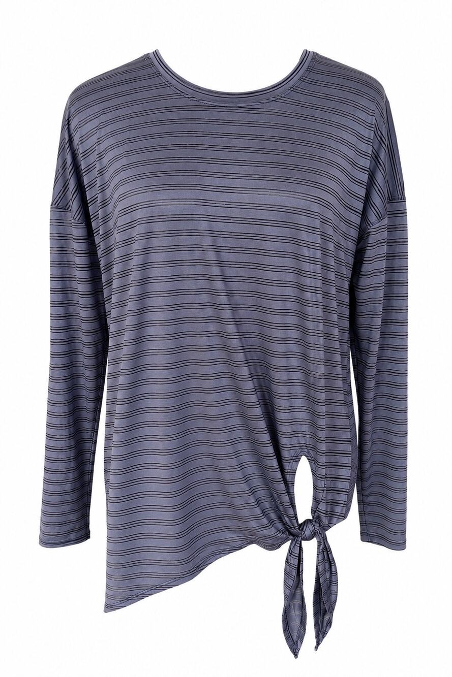 Lululemon Striped Side-Tie Long Sleeve Top